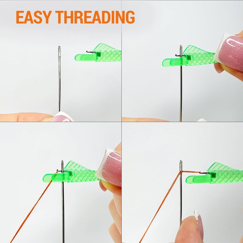VONEEDL 20 PCS Fish Type Needle Threaders Set for Sewing Machines (Compatible Only with Side-Threading Machine Needles) & Simple Hand Sewing - Image 5