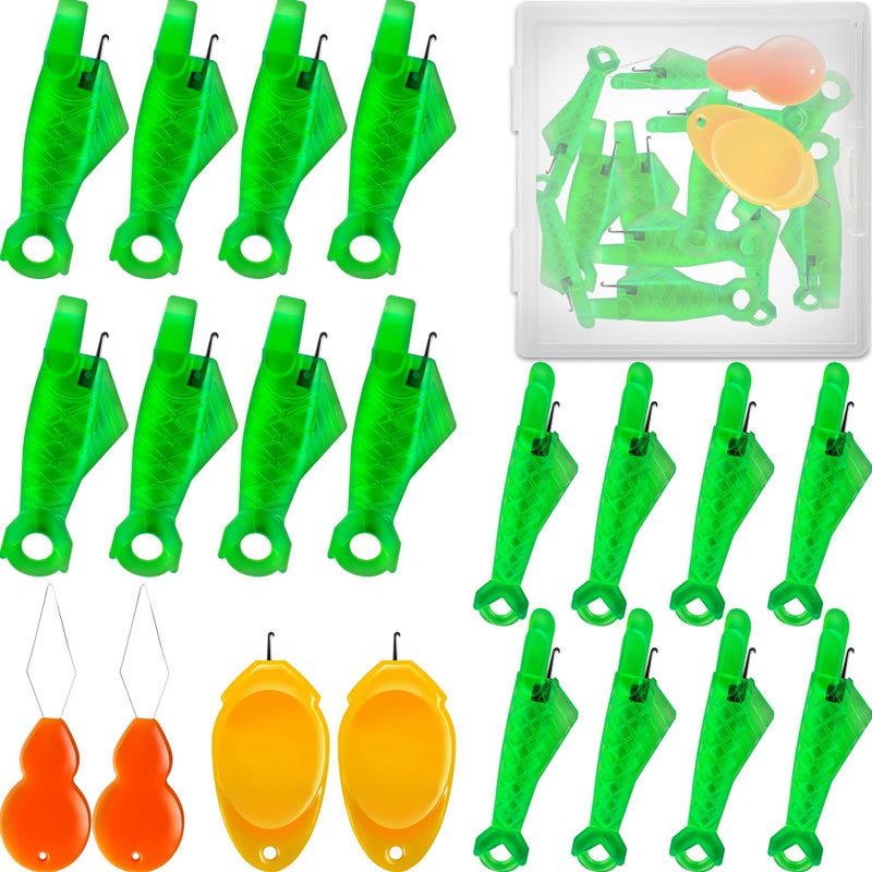 VONEEDL 20 PCS Fish Type Needle Threaders Set for Sewing Machines (Compatible Only with Side-Threading Machine Needles) & Simple Hand Sewing - Image 1
