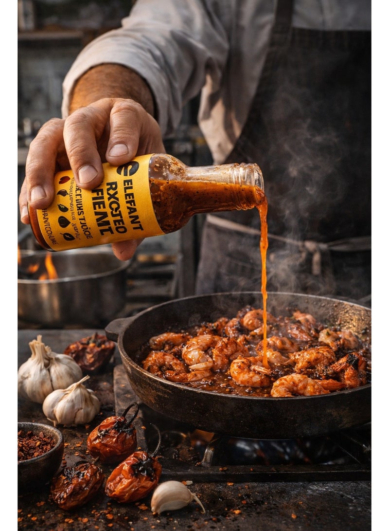 Elefant Roasted Heat Smoky Garlic Habanero Sauce 100ml Medium Heat No Preservatives Made in UAE - Image 5