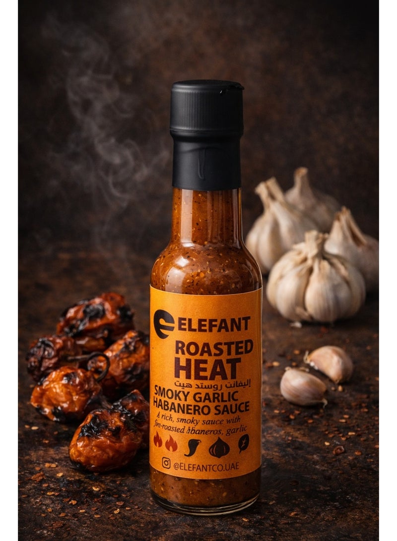 Elefant Roasted Heat Smoky Garlic Habanero Sauce 100ml Medium Heat No Preservatives Made in UAE - Image 4
