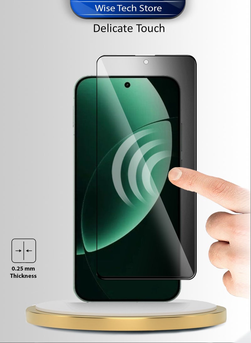 Wtech Realme GT 8 Pro 5G 2025 Premium E2E Series Privacy Full Glue Full Cover Tempered Glass Screen Protector (MSGECP) - Clear/Black - Image 4