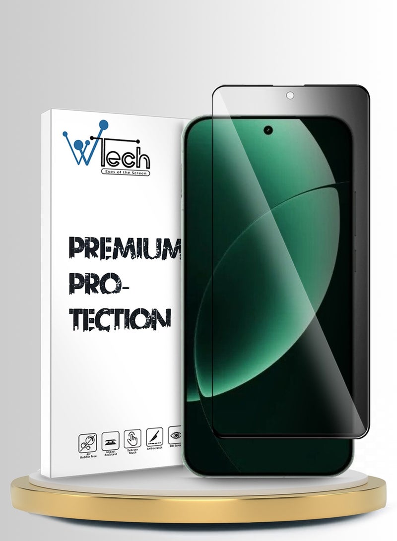 Wtech Realme GT 8 Pro 5G 2025 Premium E2E Series Privacy Full Glue Full Cover Tempered Glass Screen Protector (MSGECP) - Clear/Black - Image 1