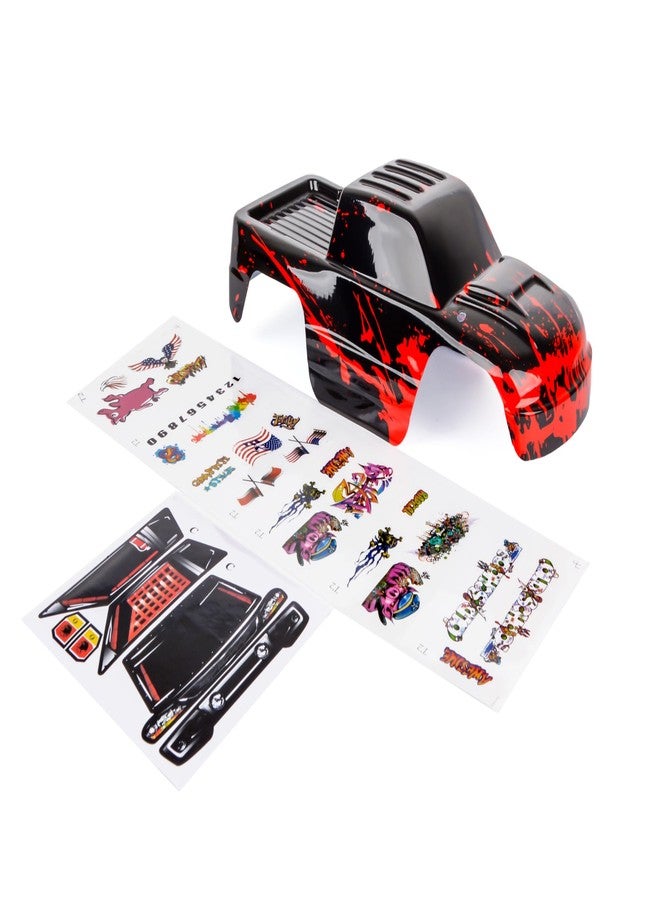 SummitLink Custom Body Compatible for 1/10 Scale RC Car or Truck (Truck not Included) (Muddy Red Over Black) - Image 2