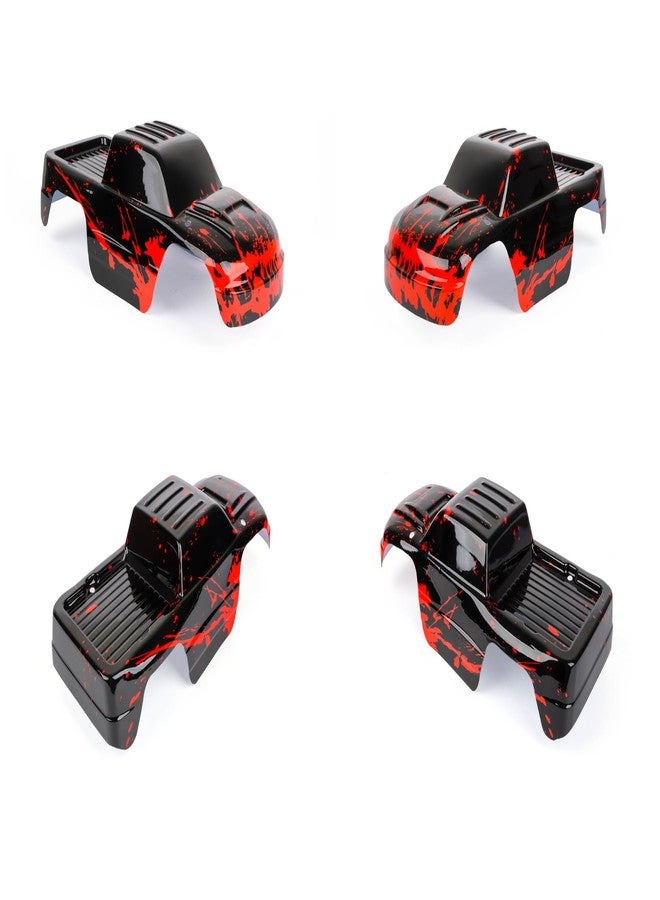 SummitLink Custom Body Compatible for 1/10 Scale RC Car or Truck (Truck not Included) (Muddy Red Over Black) - Image 4