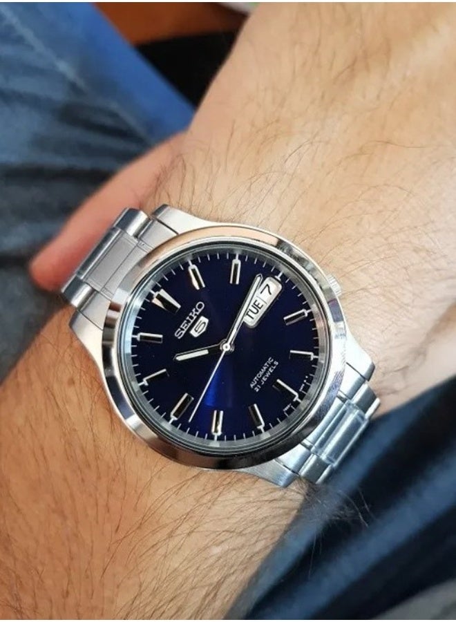 سيكو 5 Sports Automatic Men’s Watch SNK793K1, 37 mm Blue Dial, Stainless Steel Case & Bracelet, 30 m WR - Image 1