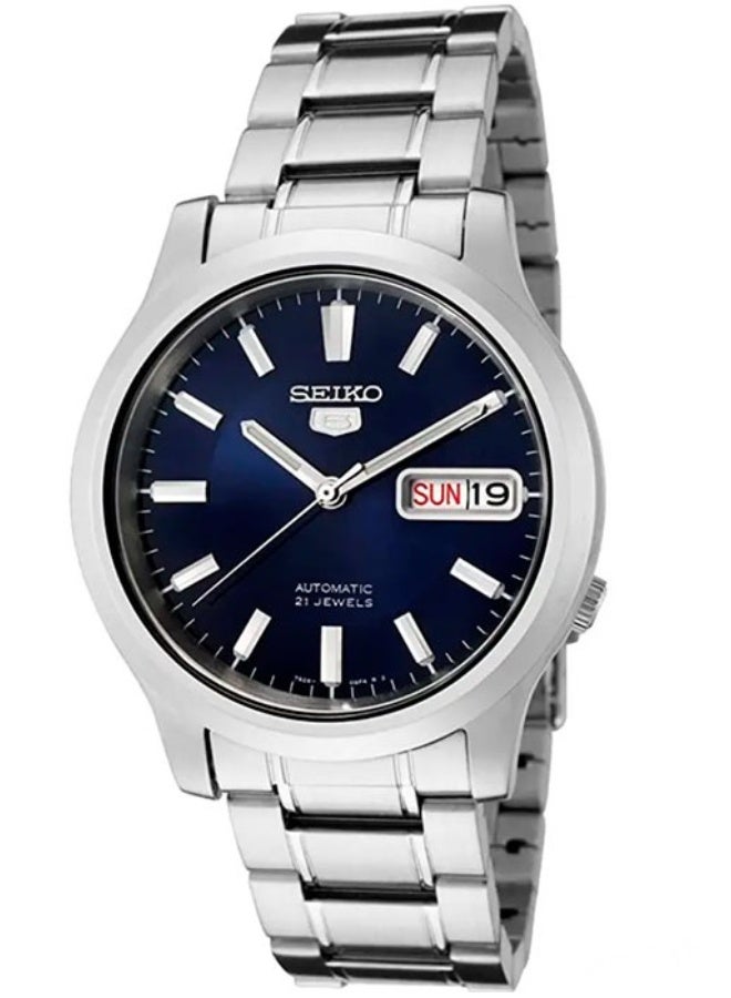 سيكو 5 Sports Automatic Men’s Watch SNK793K1, 37 mm Blue Dial, Stainless Steel Case & Bracelet, 30 m WR - Image 3
