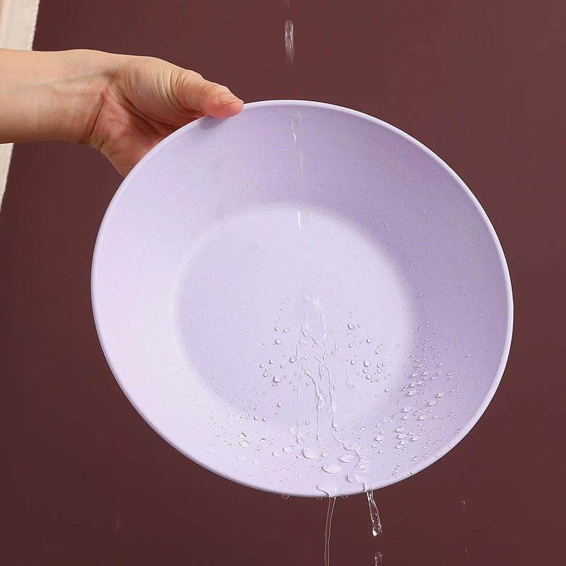 Amillee Wheat Straw Round Serving Bowl - Eco-Friendly, Unbreakable, Lightweight Mixing Bowl for Salads, Fruits - Food-Safe Dinnerware for BBQ, Picnic, Camping & Outdoor Cooking (Random, 1Pcs) - Image 4