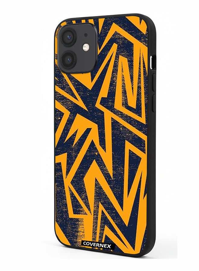 Covernex Apple iPhone 12 Protective Case Cover Printed Featuring Urban Lightning Geometric Camo - Image 1