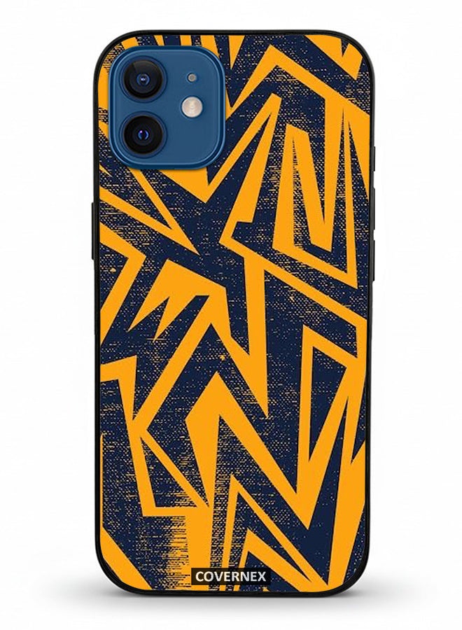 Covernex Apple iPhone 12 Protective Case Cover Printed Featuring Urban Lightning Geometric Camo - Image 2
