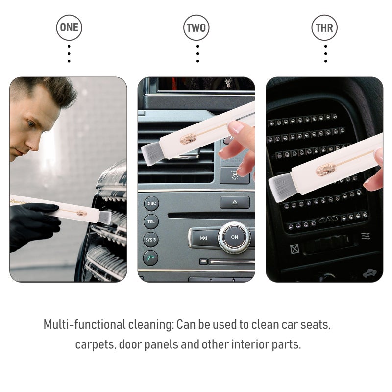 Car Detailing Brush, Sleek Design for Easy Grip and Interior Car Cleaning Performance - Image 4