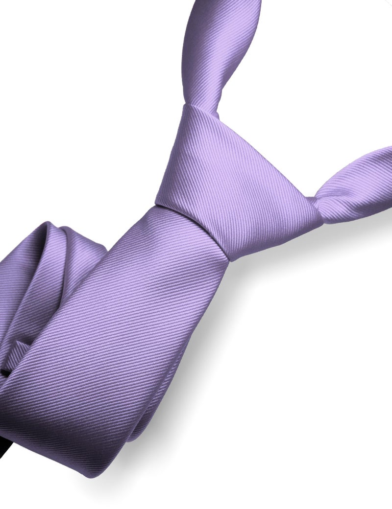 RBOCOTT Silk Lavender Purple Tie Business Wedding Formal Necktie for Men (61) - Image 2