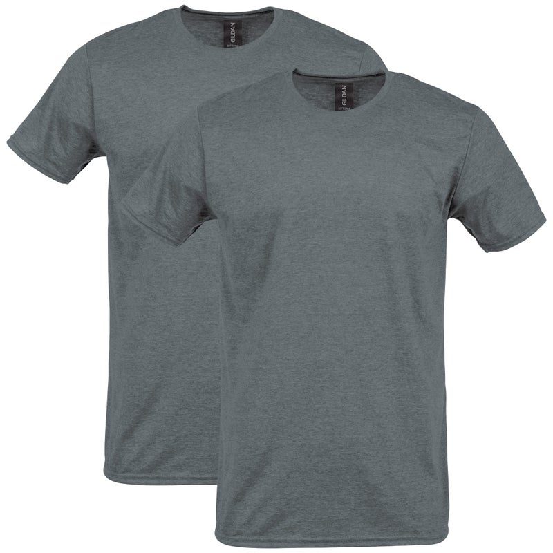 Gildan Mens Softstyle Cotton T-shirt, Style G64000, 2-pack Fashion-t-shirts, Graphite Heather (2-pack), XX-Large US - Image 1