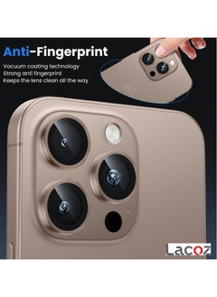 Lacoz Lacoz Camera Lens Protectors for iPhone 16 Pro Max Desert Titanium  - Image 2