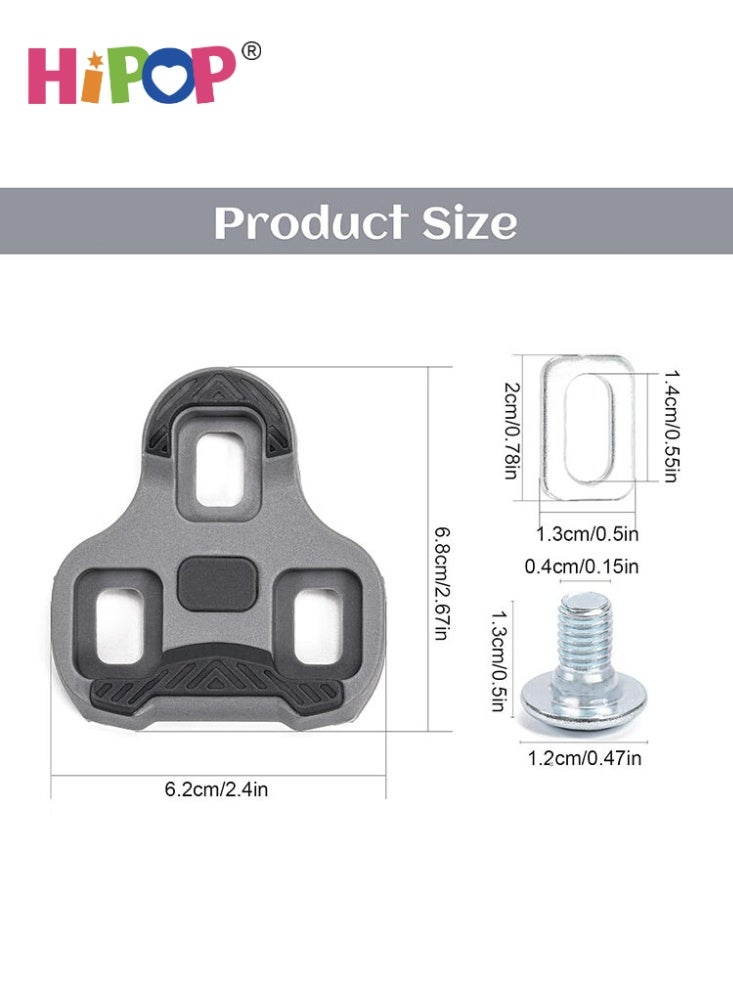 HIPOP Road Bike Pedals Compatible with Look Keo, Bicycle Shoe Chocks, 4.5° Adjustable Angle for Road and Race Cyclists (Grey) - Image 5