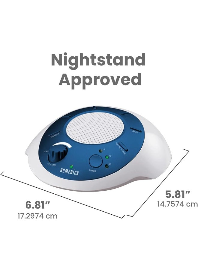 HoMedics - Homedics SoundSleep White Noise Sound Machine, Blue, Small Travel Sound Machine with 6 Relaxing Nature Sounds, Portable Sound Therapy for Home, Office, Nursery, Auto-Off Timer - Image 1