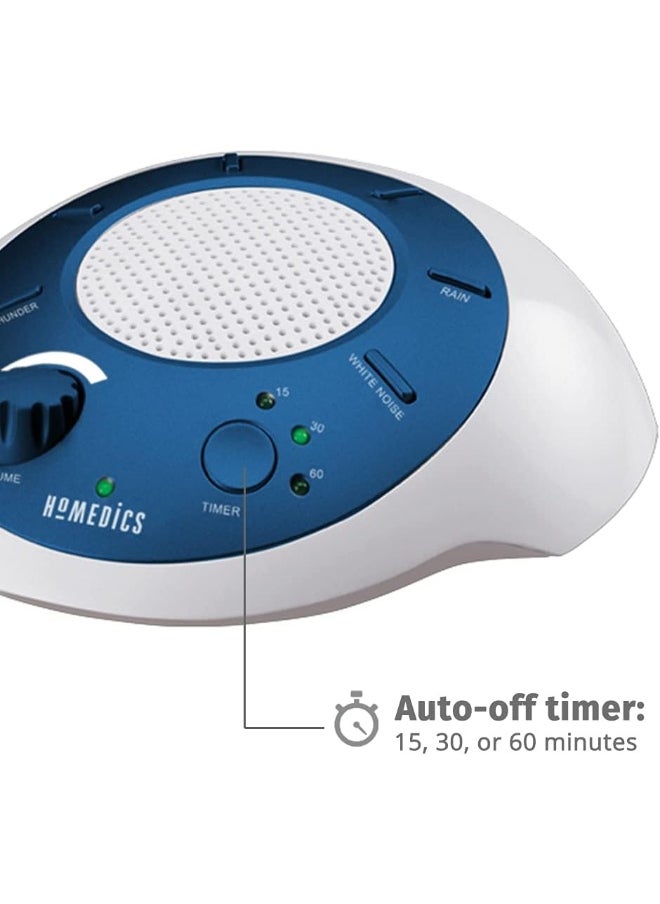 HoMedics - Homedics SoundSleep White Noise Sound Machine, Blue, Small Travel Sound Machine with 6 Relaxing Nature Sounds, Portable Sound Therapy for Home, Office, Nursery, Auto-Off Timer - Image 1