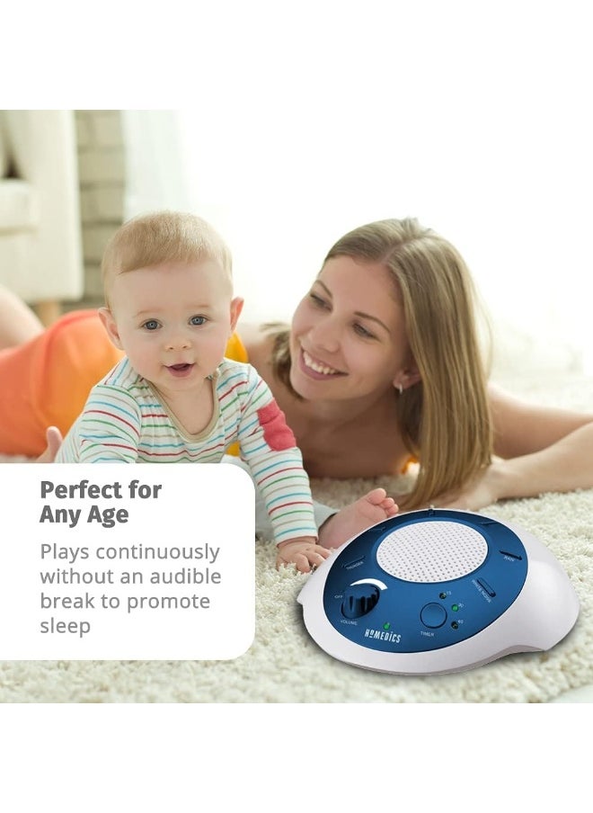 HoMedics - Homedics SoundSleep White Noise Sound Machine, Blue, Small Travel Sound Machine with 6 Relaxing Nature Sounds, Portable Sound Therapy for Home, Office, Nursery, Auto-Off Timer - Image 1