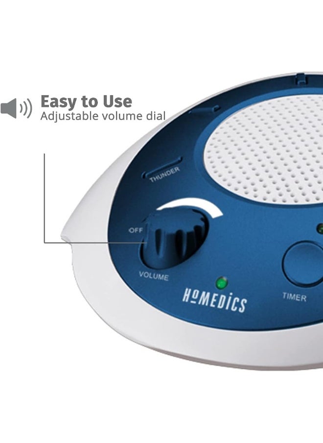 HoMedics - Homedics SoundSleep White Noise Sound Machine, Blue, Small Travel Sound Machine with 6 Relaxing Nature Sounds, Portable Sound Therapy for Home, Office, Nursery, Auto-Off Timer - Image 1