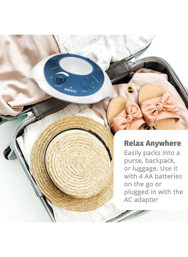HoMedics - Homedics SoundSleep White Noise Sound Machine, Blue, Small Travel Sound Machine with 6 Relaxing Nature Sounds, Portable Sound Therapy for Home, Office, Nursery, Auto-Off Timer - Image 1