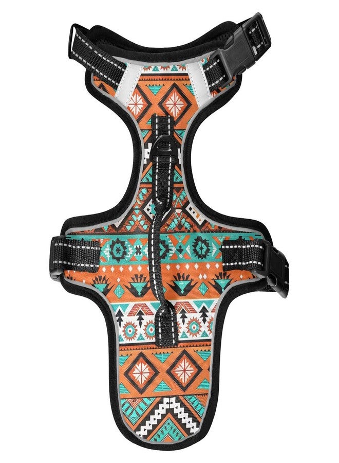 xigua Aztec Geometric Dog Harness, No Pull Pet Vest Harness Reflective Breathable Small & Medium Dog Harness with Nylon Handle - Image 1