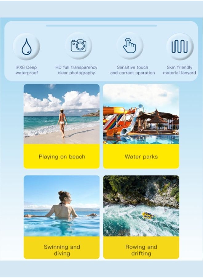 Yesido IPX8 Waterproof Phone Case – Full Touchscreen Access, Secure Lock & Neck Strap – Fits All Smartphones  - Image 3