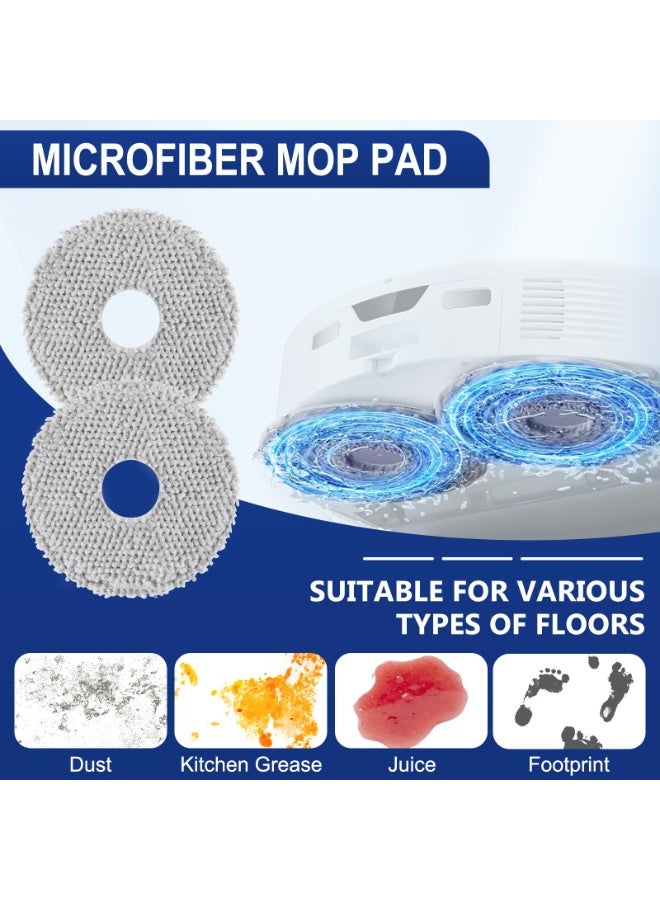 اكسيسن 17 قطعة من ملحقات Qrevo 5AE البديلة لمكنسة Roborock Qrevo Curv/Curvc/Curv S5X/S5V /Edge/Edge S5A، 2 فرشاة رئيسية، 4 قطع قماش للمسح، 4 فرش جانبية، 2 فلتر HEPA، 4 أكياس غبار، 1 أداة - Image 5