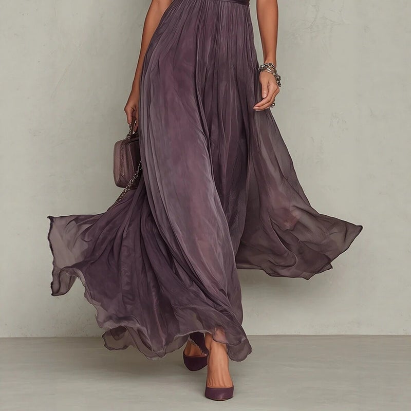2026 Spring New V-Neck Waist-Cinching Ruffle Elegant Dress Women'S Fashion Printed Dress - Image 5