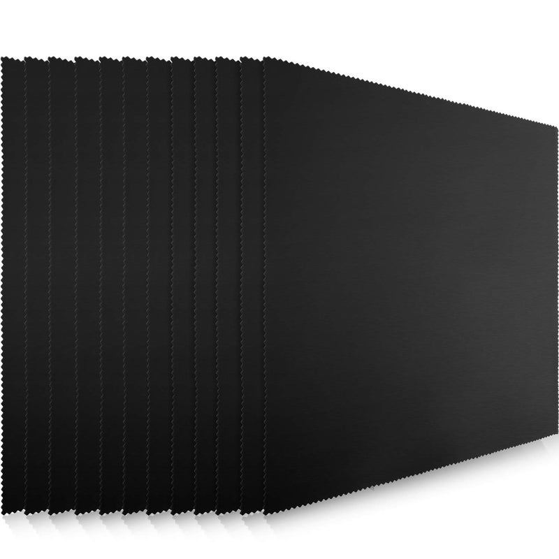 Frienda Frienda 12 Pack Large Microfiber Glass Cleaning Cloths 12 x 12 Inch Oversized Eyeglass Sunglasses Cleaning Cloths for Electronics Glasses Screens and Lenses(Black)  - Image 1