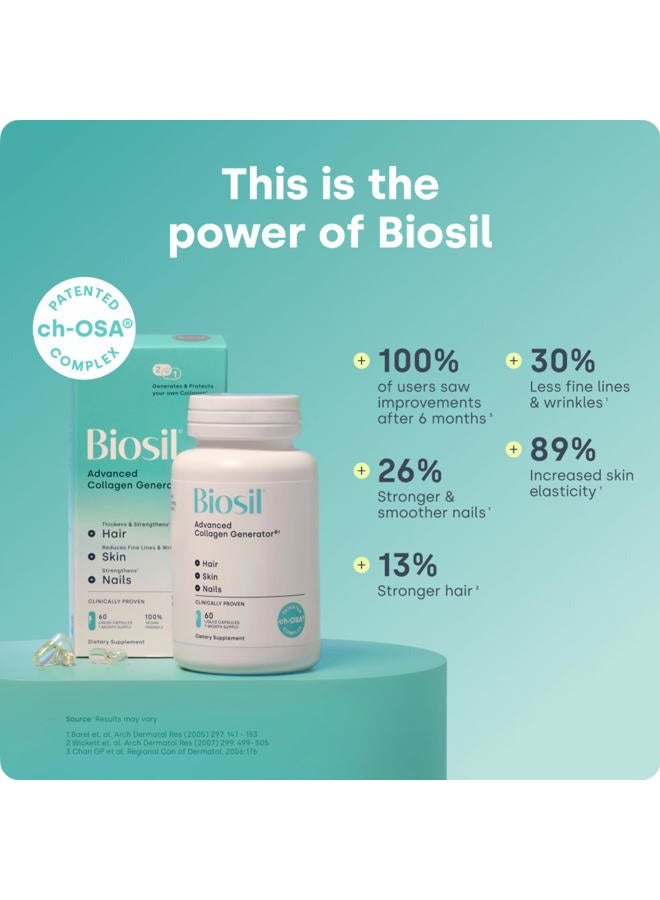 BIOSIL Collagen Generator - 180 Liquid Capsules - with Patented ch-OSA Complex - Generates & Protects Your Own Collagen - GMO Free - 180 Servings - Image 2