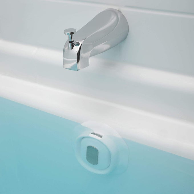 ADJUSTABLE BETTER SOAK OVERFLOW DRAIN COVER FITS ALL DRAIN TYPES FOR THE DEEPEST BATHS SILICONE WHITE