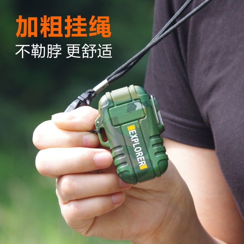 Outdoor Portable F12 Camouflage Electronic Waterproof Double Arc Charging Lighter Windproof Usb Cigarette Lighter Sale - Image 5
