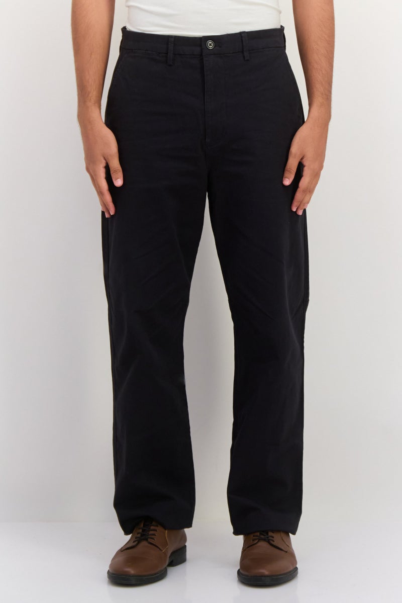 GAP Men Loose Fit Plain Chino Pants, Black - Image 1