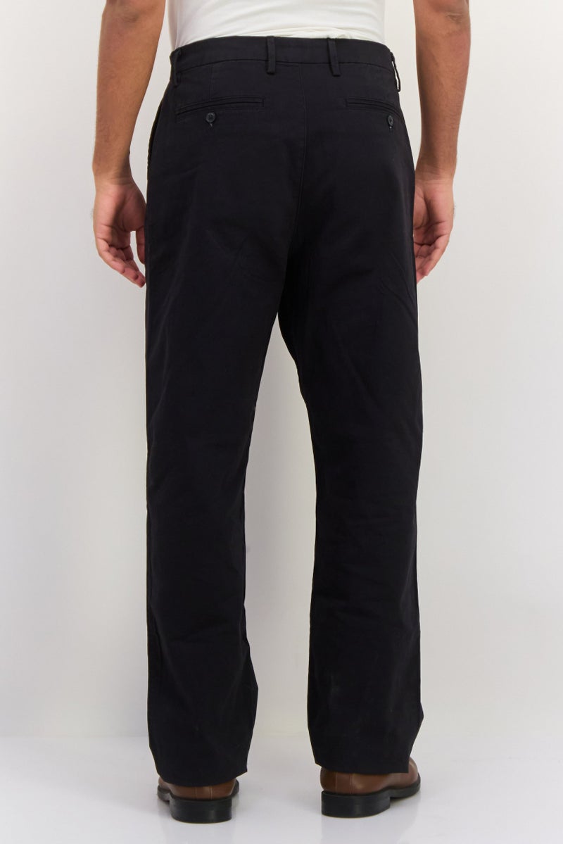 GAP Men Loose Fit Plain Chino Pants, Black - Image 3