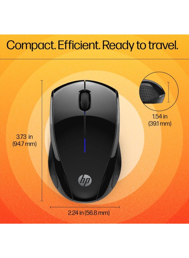 HP Renewed - 220 Silent Wireless Mouse, 2.4 GHz Dongle, 15 Month Life Battery BLACK - Image 2