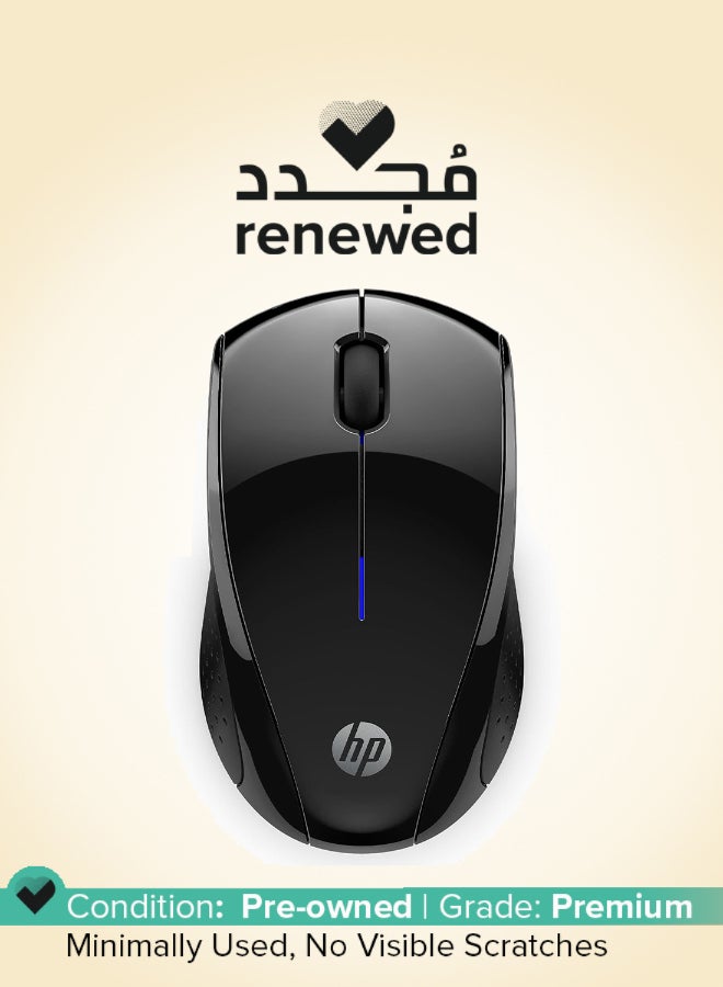 HP Renewed - 220 Silent Wireless Mouse, 2.4 GHz Dongle, 15 Month Life Battery BLACK - Image 1