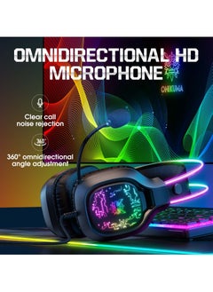 onikuma X22 RGB Gaming Wired Headset Noise Reduction With Microphone PC PS3 PS4 Switch Mobile Xbox  - Image 3