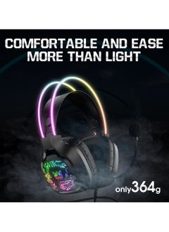onikuma X22 RGB Gaming Wired Headset Noise Reduction With Microphone PC PS3 PS4 Switch Mobile Xbox  - Image 4
