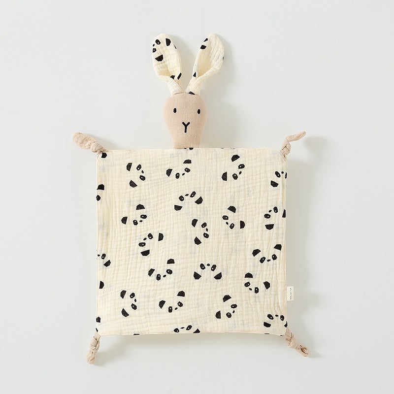 Cotton Yarn Soothing Towel for Newborns – Cute Animal Sleep Doll and Hand Puppet Toy - Image 3