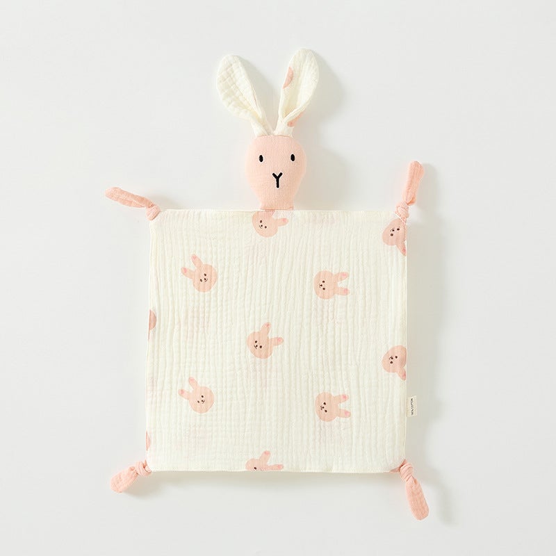 Cotton Yarn Soothing Towel for Newborns – Cute Animal Sleep Doll and Hand Puppet Toy - Image 1
