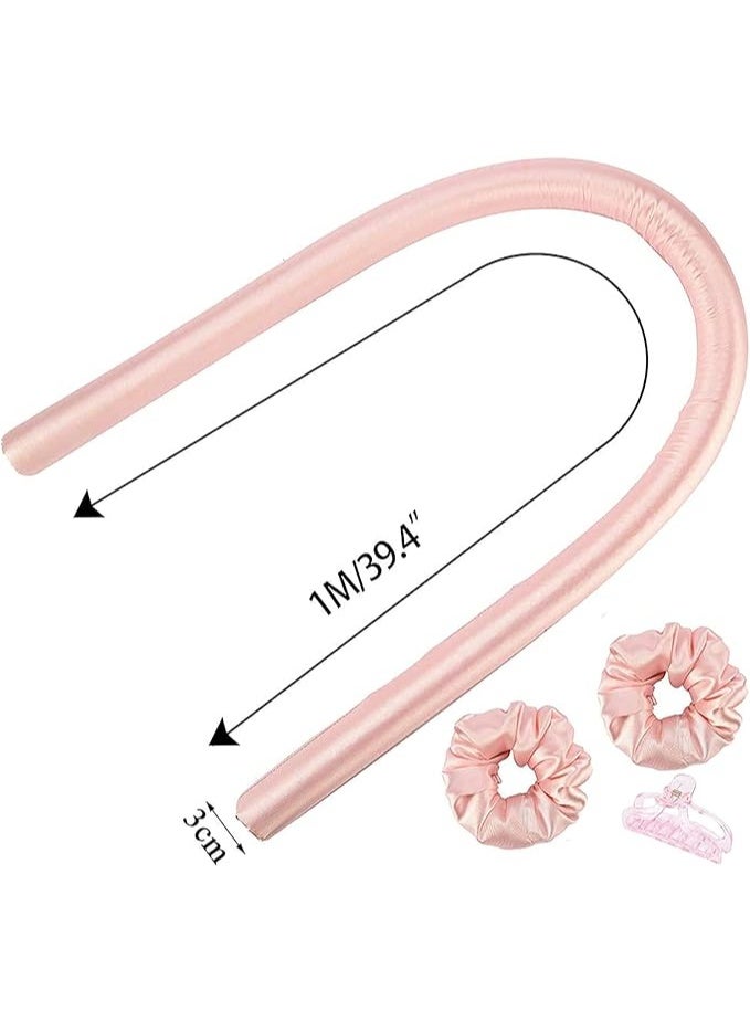 عصابة رأس لتجعيد الشعر للشعر الطويل، مجموعة بكرات تجعيد الشعر بدون حرارة يمكن النوم بها طوال الليل، لفافة شعر بشريط تجعيد من الساتان مع ربطة شعر ومشابك شعر للحصول على تموجات طبيعية - Image 2