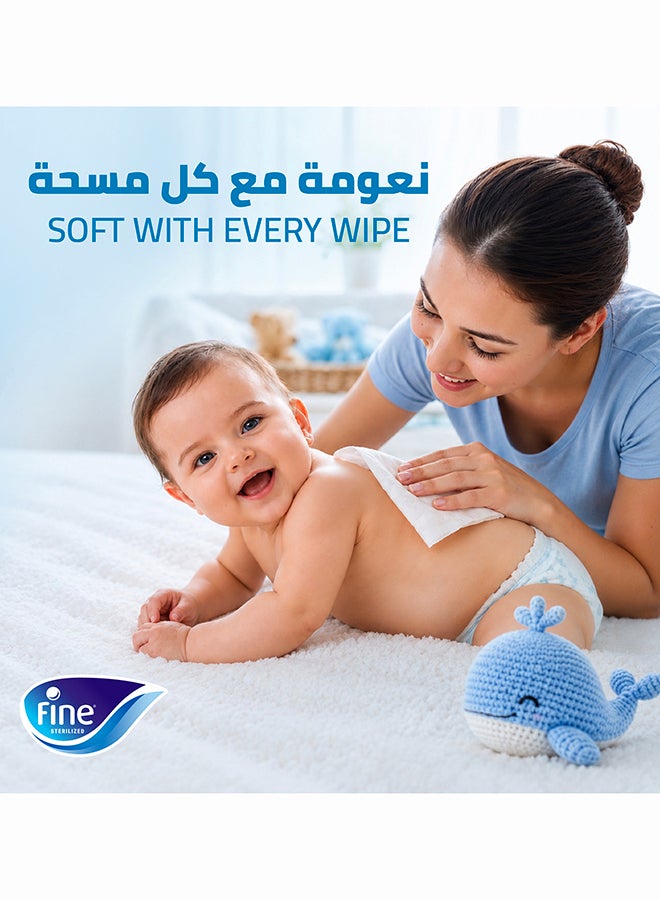 Fine Baby Aqua Wipes 99.9% Pure Water 6 x 72 Wipes - Image 5