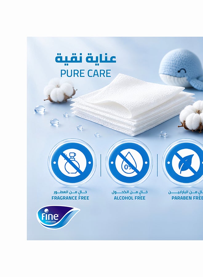 Fine Baby Aqua Wipes 99.9% Pure Water 6 x 72 Wipes - Image 3