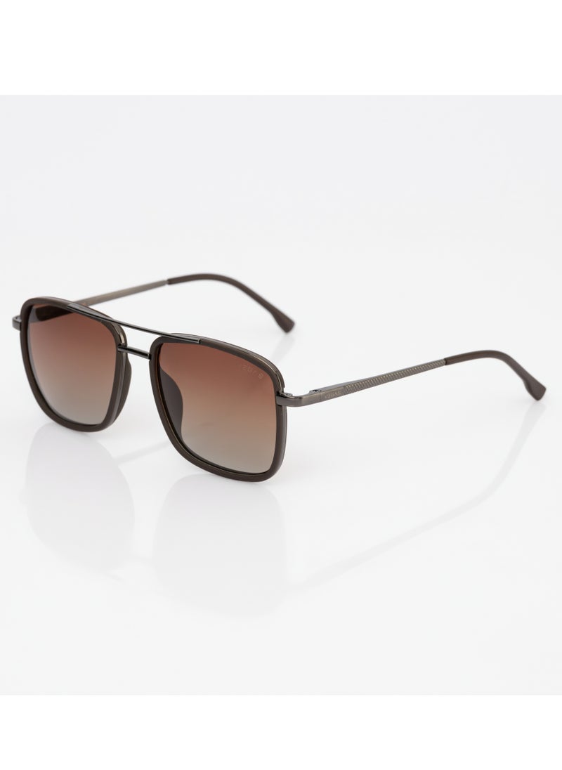 VEGAS - Men's Square Sunglasses V2046 - Brown - Image 1