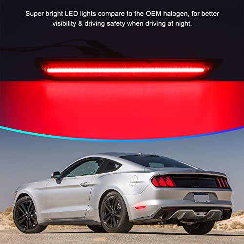 SHINEFIT Red Full LED Rear Side Marker Light Compatible with Mustang 2015-2023, Replace OEM Sidemarker Lamps FR3Z15A201A - Image 2