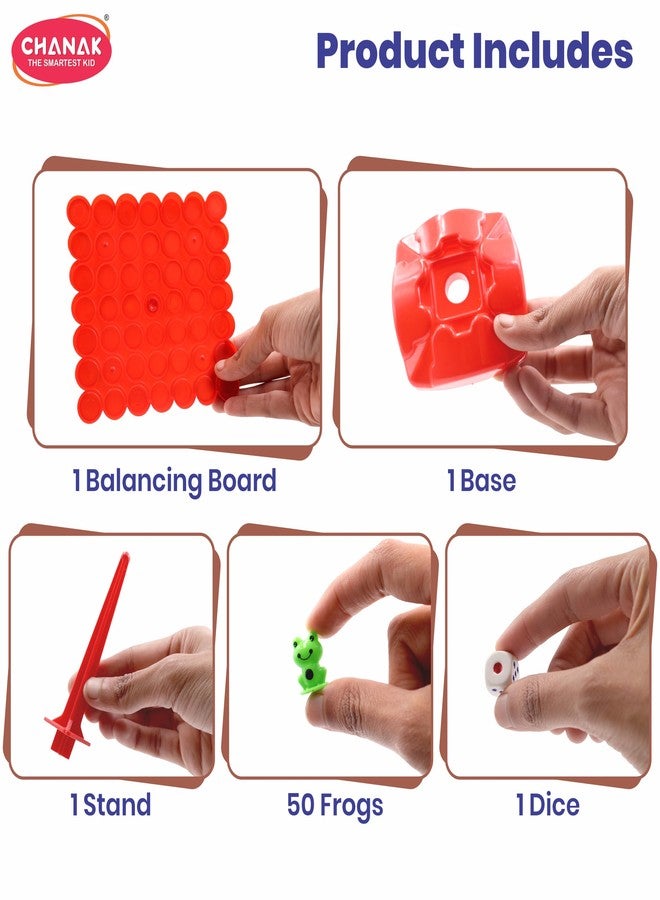 Chanak 50 Pcs Frog Tree Balance Stacking Board Game for Kids Educational Toys Froggy Wobble Swing Stack Balance Game for Boys Girls, Above 3+ Age - Image 4