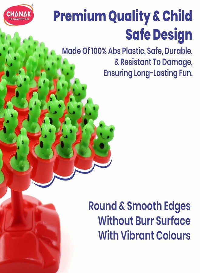 Chanak 50 Pcs Frog Tree Balance Stacking Board Game for Kids Educational Toys Froggy Wobble Swing Stack Balance Game for Boys Girls, Above 3+ Age - Image 2