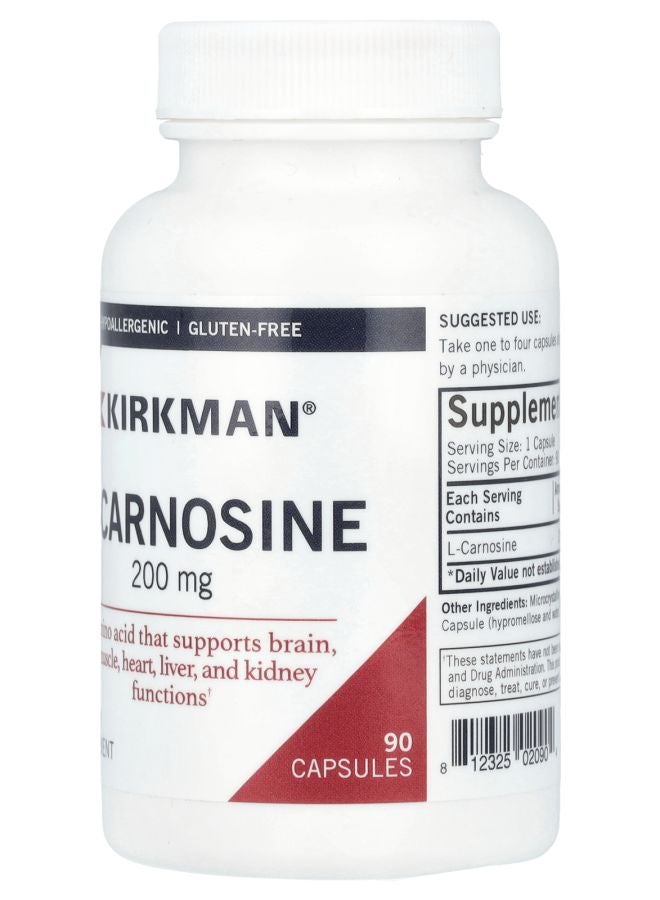 Kirkman Labs L-Carnosine 200 mg 90 Capsules - Image 2