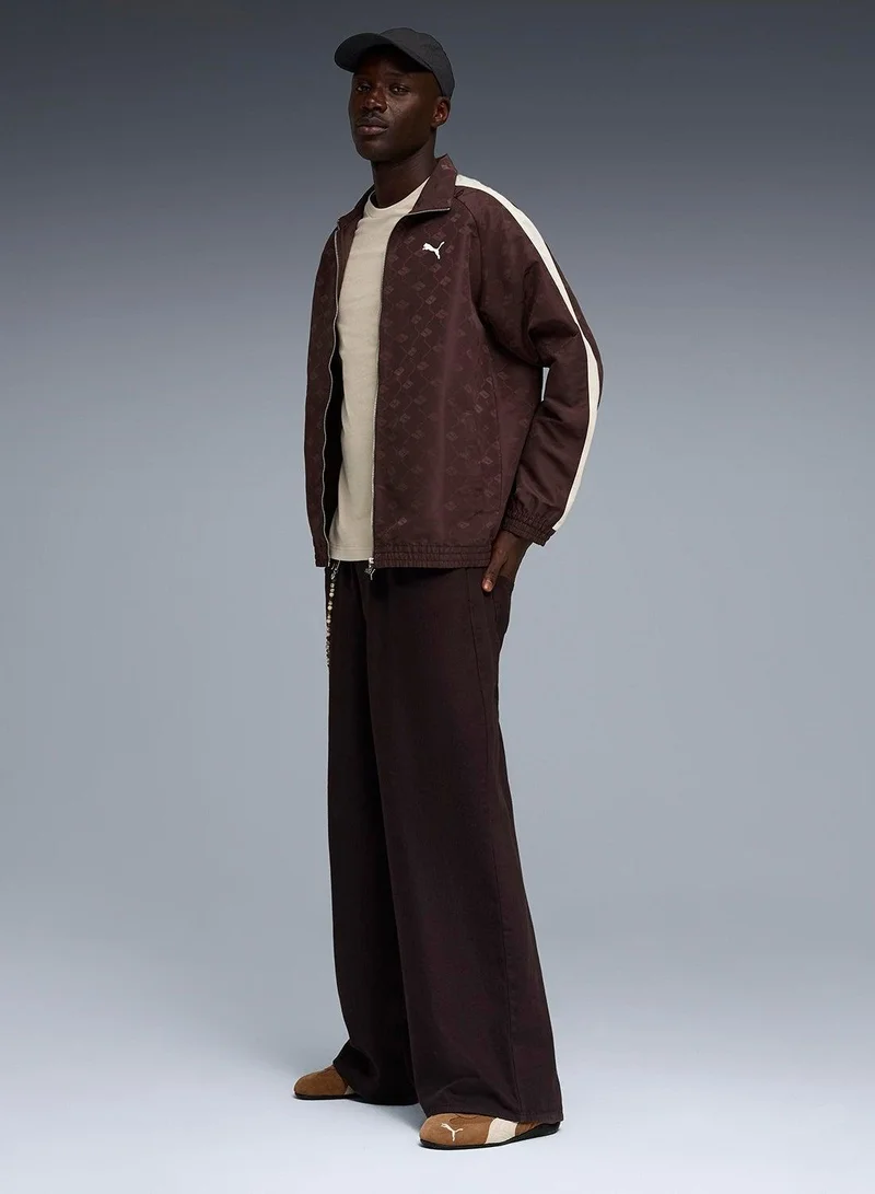 Puma Chocolate Brown T7 Jacquard Woven Jacket for Men | Best Price UAE