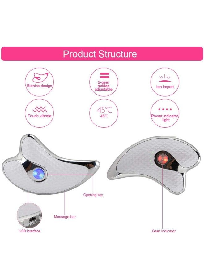 silvercnc Electric Gua Sha Plate, Gua Sha Tools Face Scraping Massager, Facial Scraping Plate Lifting Device Scraping Board for Anti Aging Anti Wrinkles Lifting Face Skin  - Image 1