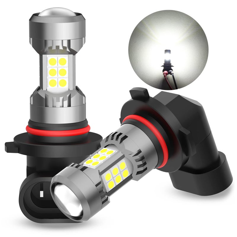 PHINLION 9006 HB4 LED Fog Light Bulbs, 3200 Lumens Super Bright, 6000K Xenon White Daytime Running Lights DRL Replacement Lamps for Cars, Trucks, SUVs - Image 1